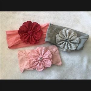 3 stretchy baby/toddler head bands